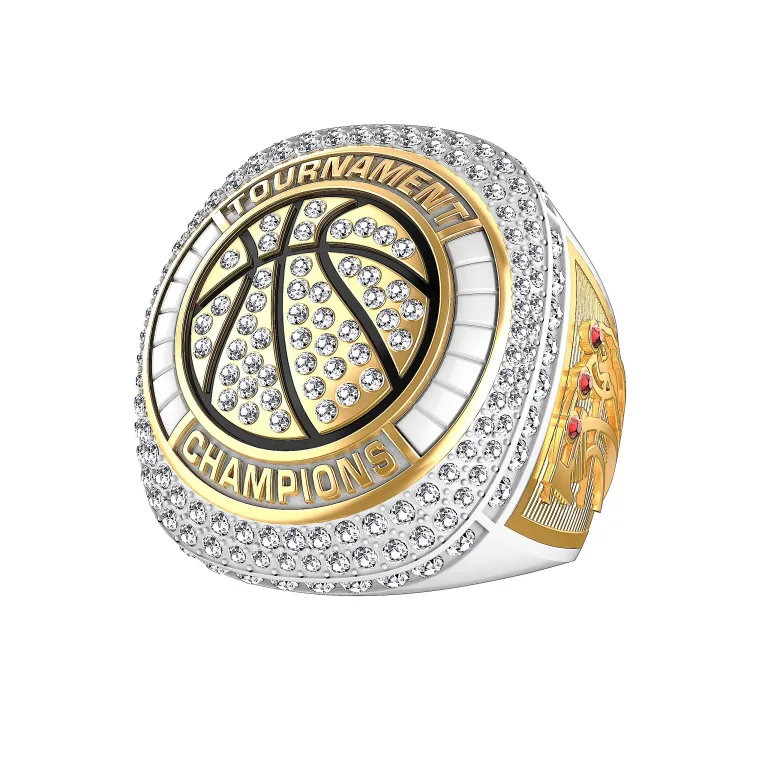 White Basketball Tournament Rings